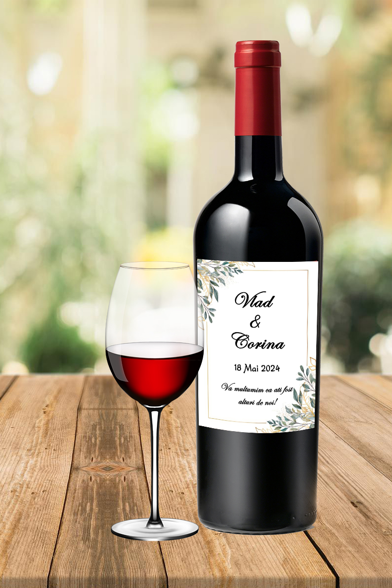 Sticla vin nunta 1